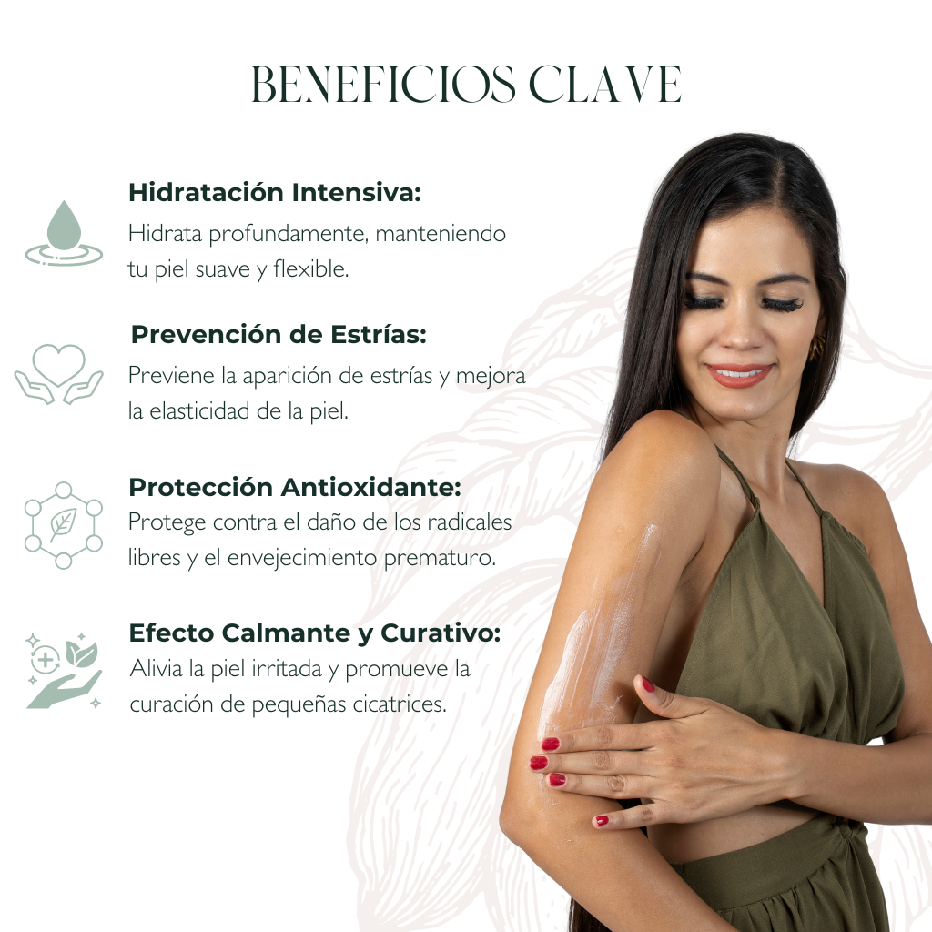 Crema Corporal de Cacao y Miel para una Piel Suave y Libre de Estrías