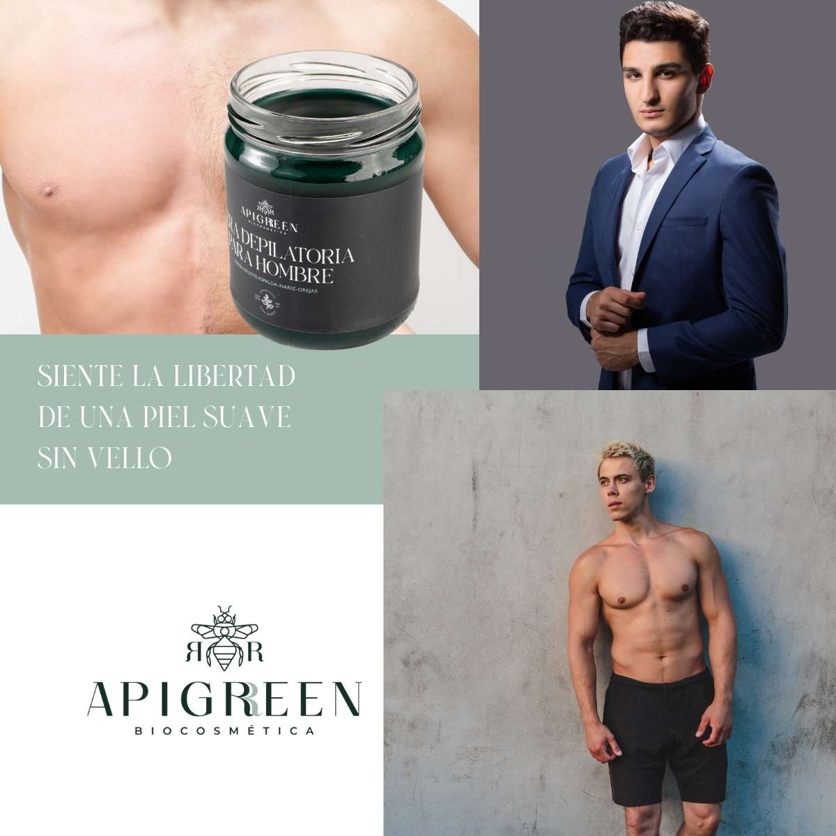 Cera española para hombre, vello muy grueso 400g