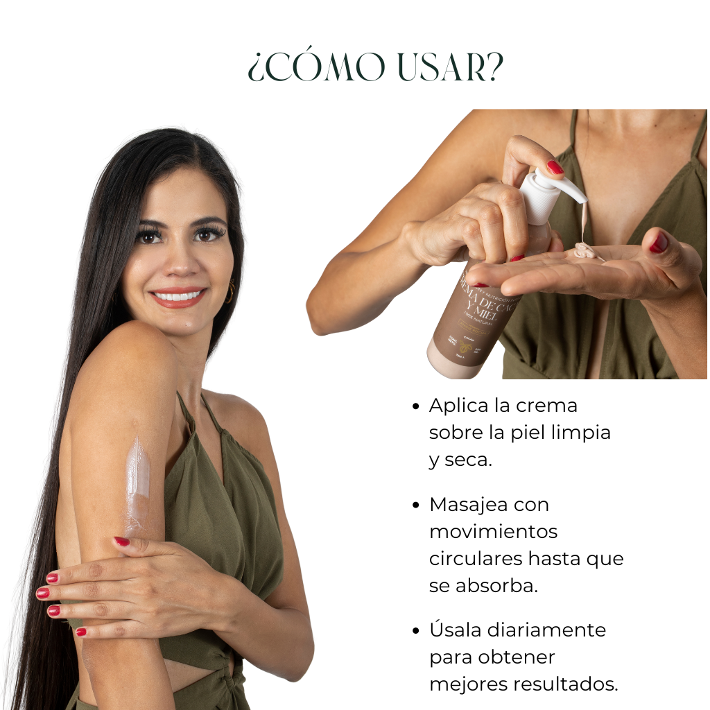 Crema Corporal de Cacao y Miel para una Piel Suave y Libre de Estrías