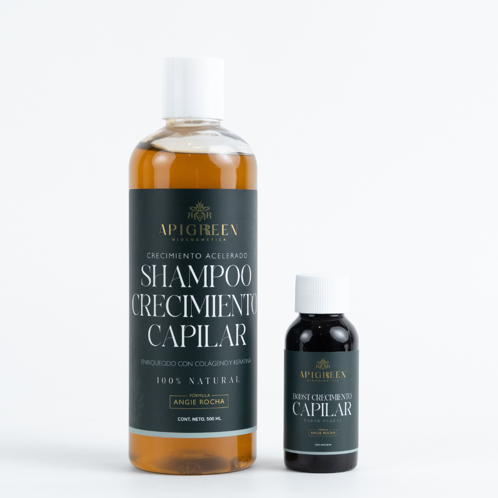 Kit Mágico capilar Anticaída y Crecimiento Acelerado | Shampoo + Boost