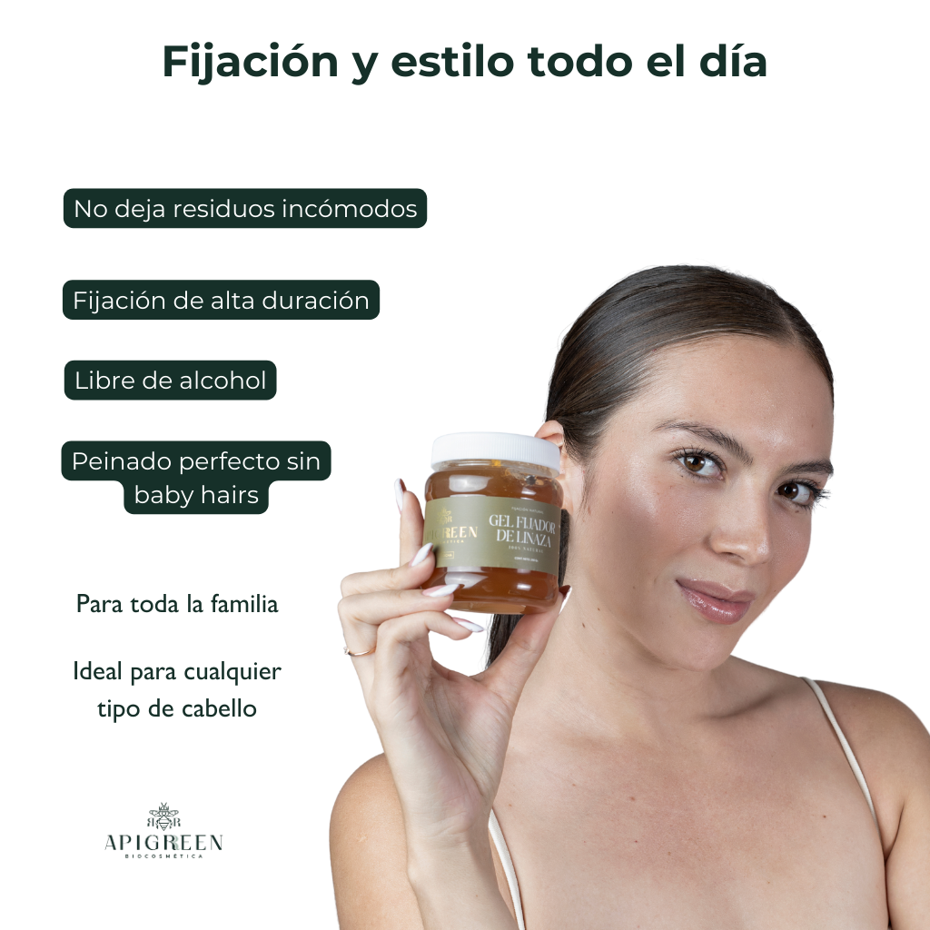Gel de Linaza Natural | Fijación Suave y Nutritiva
