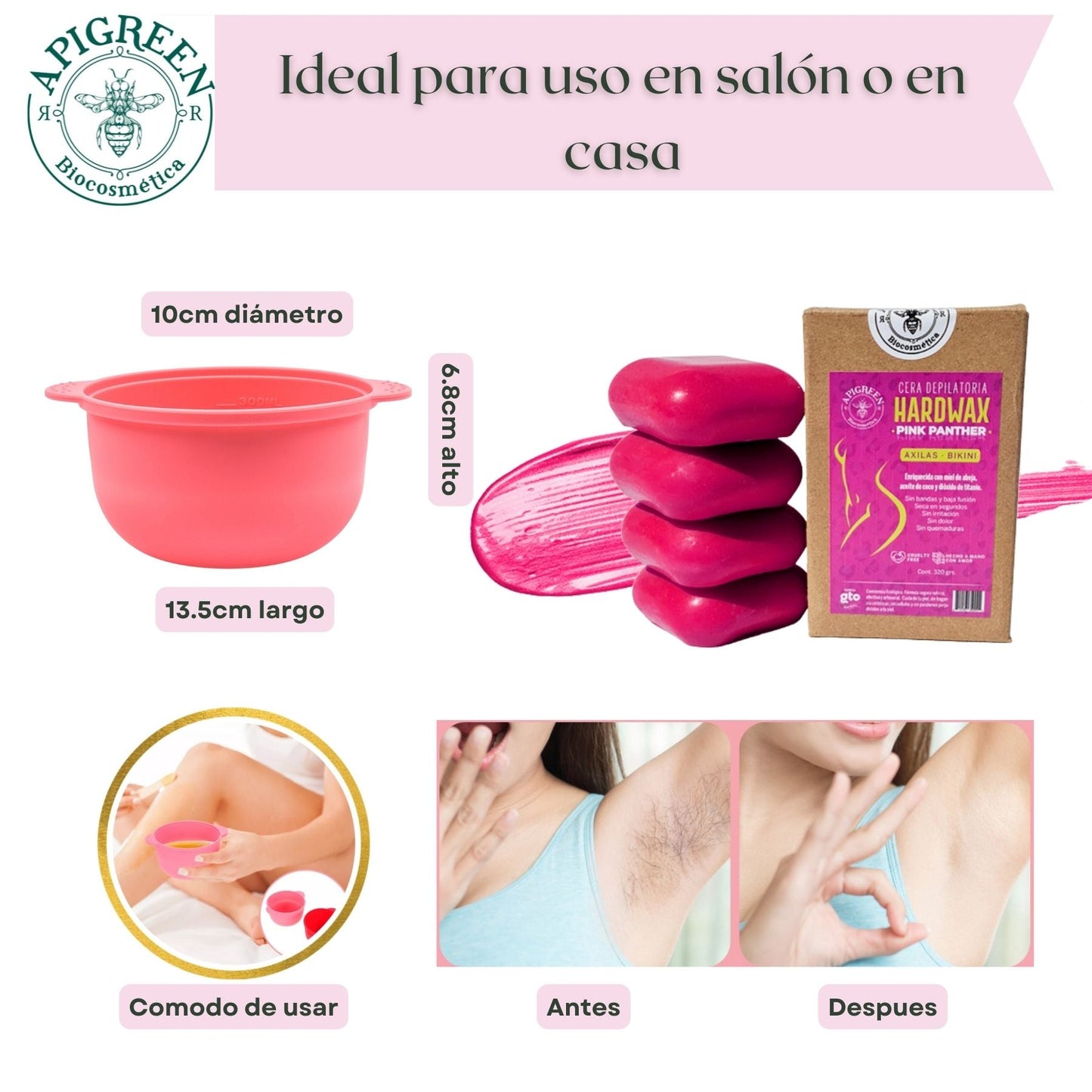 Cera española con bowl antiadherente Apigreen