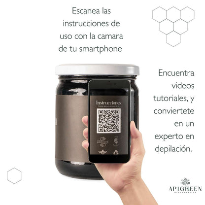 Cera española para hombre, vello muy grueso 400g