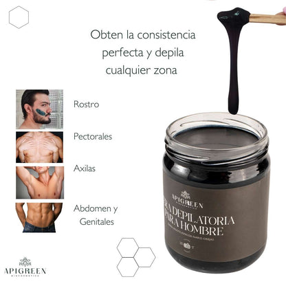 Cera española para hombre, vello muy grueso 400g