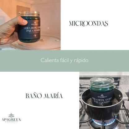 Cera española para hombre, vello muy grueso 400g