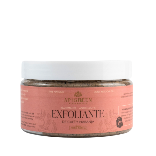 Exfoliante tonificante y anti celulitis de café y naranja