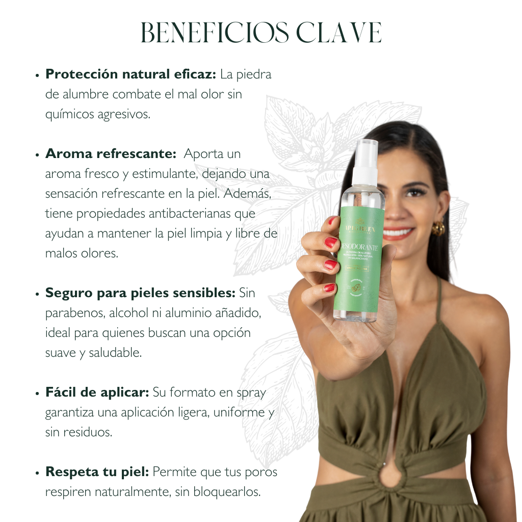 Desodorante Natural en Spray Lavanda y Hierbabuena