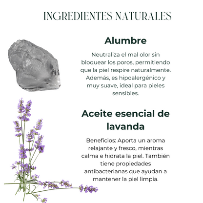 Desodorante Natural en Spray Lavanda y Hierbabuena