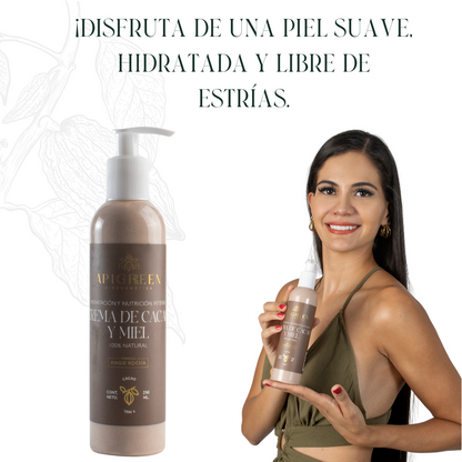 Crema Corporal de Cacao y Miel para una Piel Suave y Libre de Estrías
