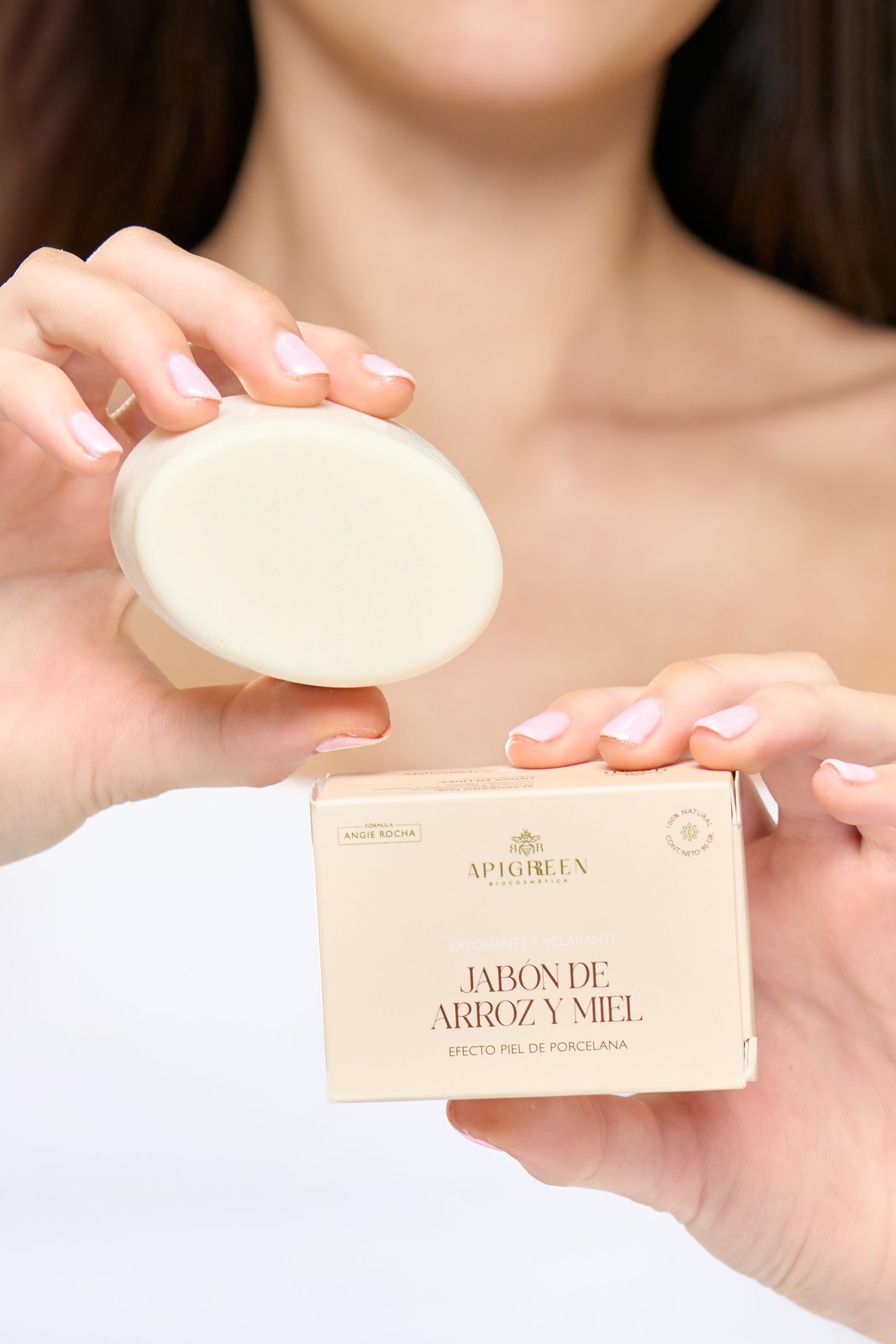 Jabón de Arroz aclarante con Miel de Abeja