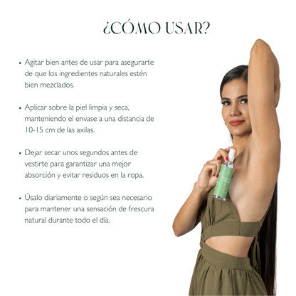 Desodorante Natural en Spray Lavanda y Hierbabuena