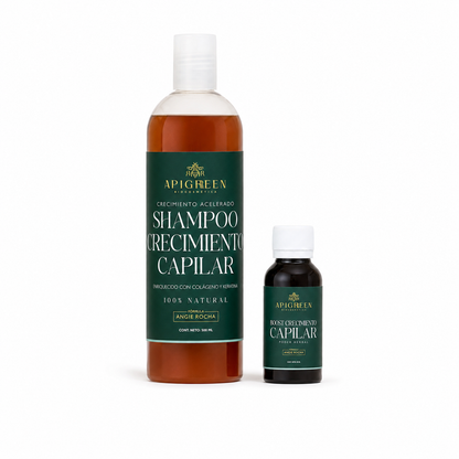 Kit Mágico capilar Anticaída y Crecimiento Acelerado | Shampoo + Boost