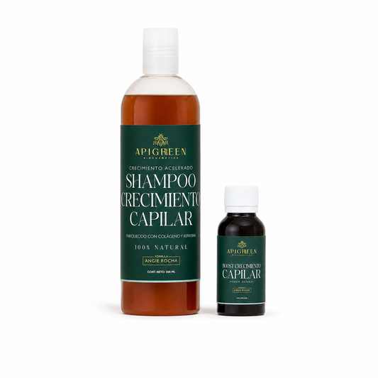 Kit Mágico capilar Anticaída y Crecimiento Acelerado | Shampoo + Boost