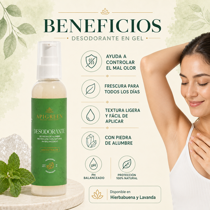 Desodorante Natural en Gel Lavanda y Hierbabuena