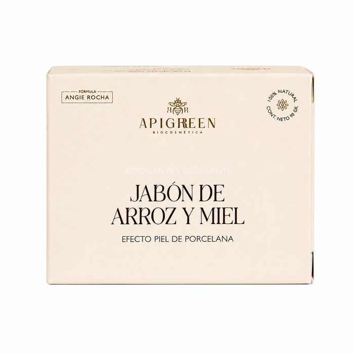 Jabón de Arroz aclarante con Miel de Abeja