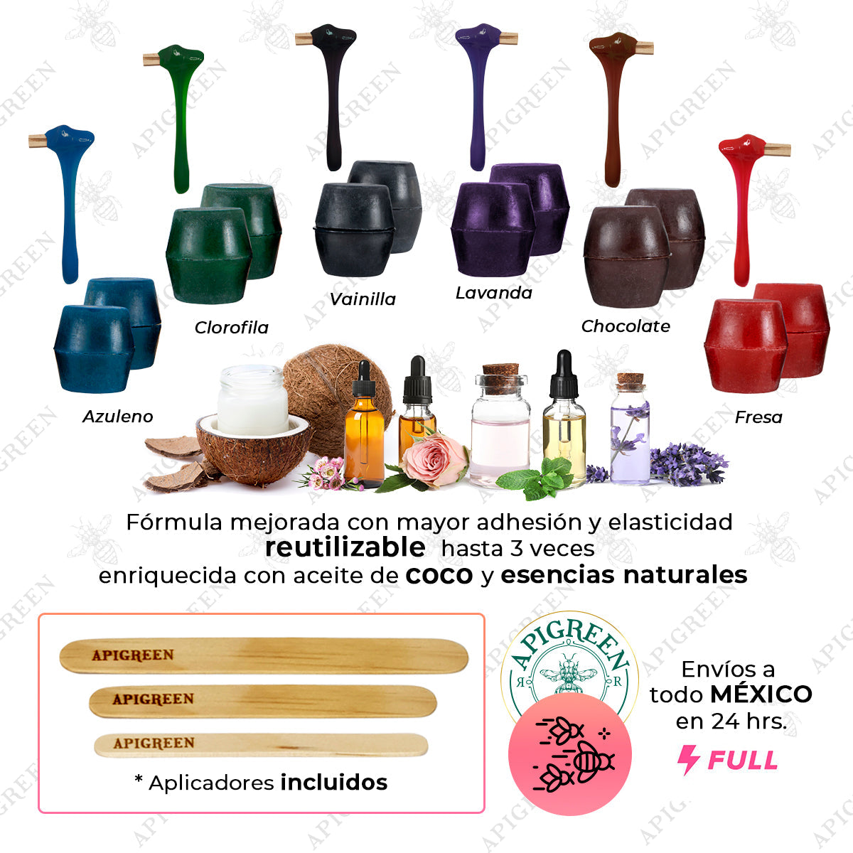 Kit de Depilación con Agua de Rosas y Talco