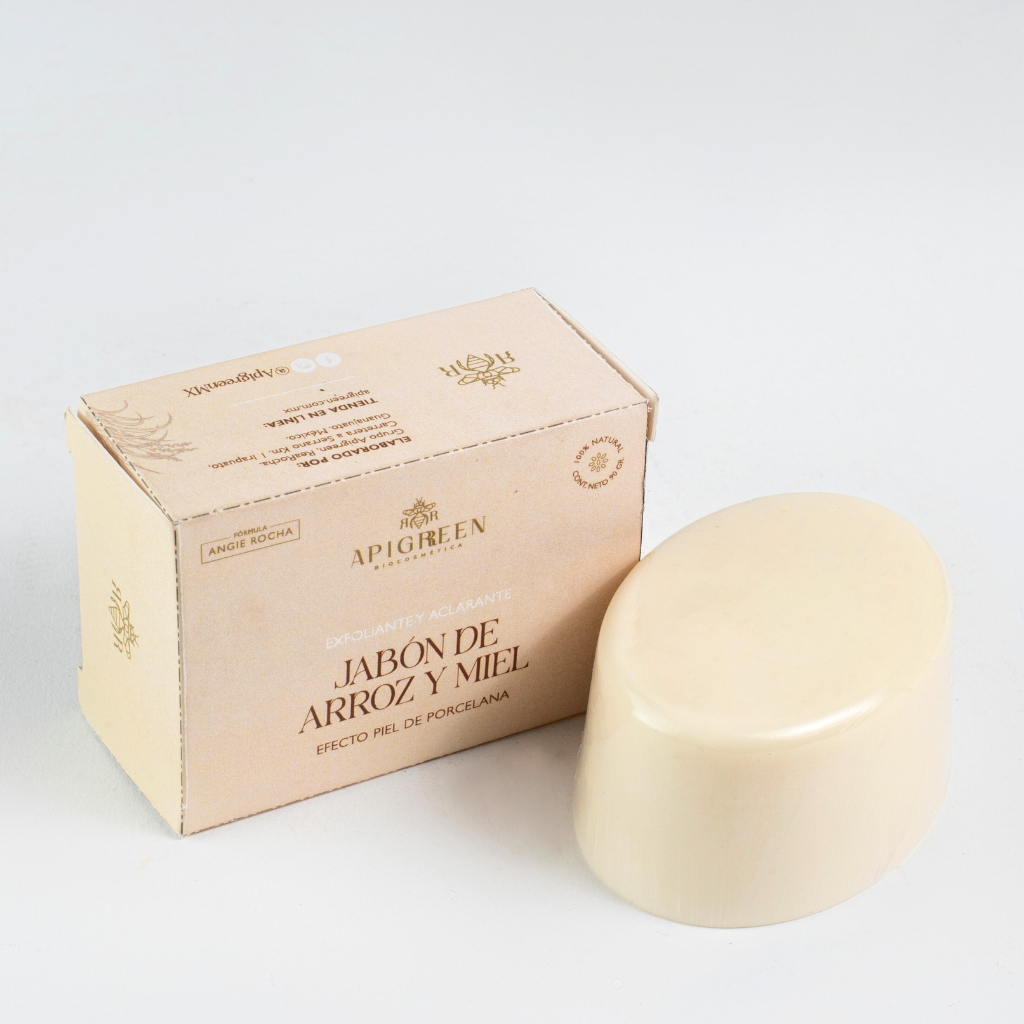 Jabón de Arroz aclarante con Miel de Abeja