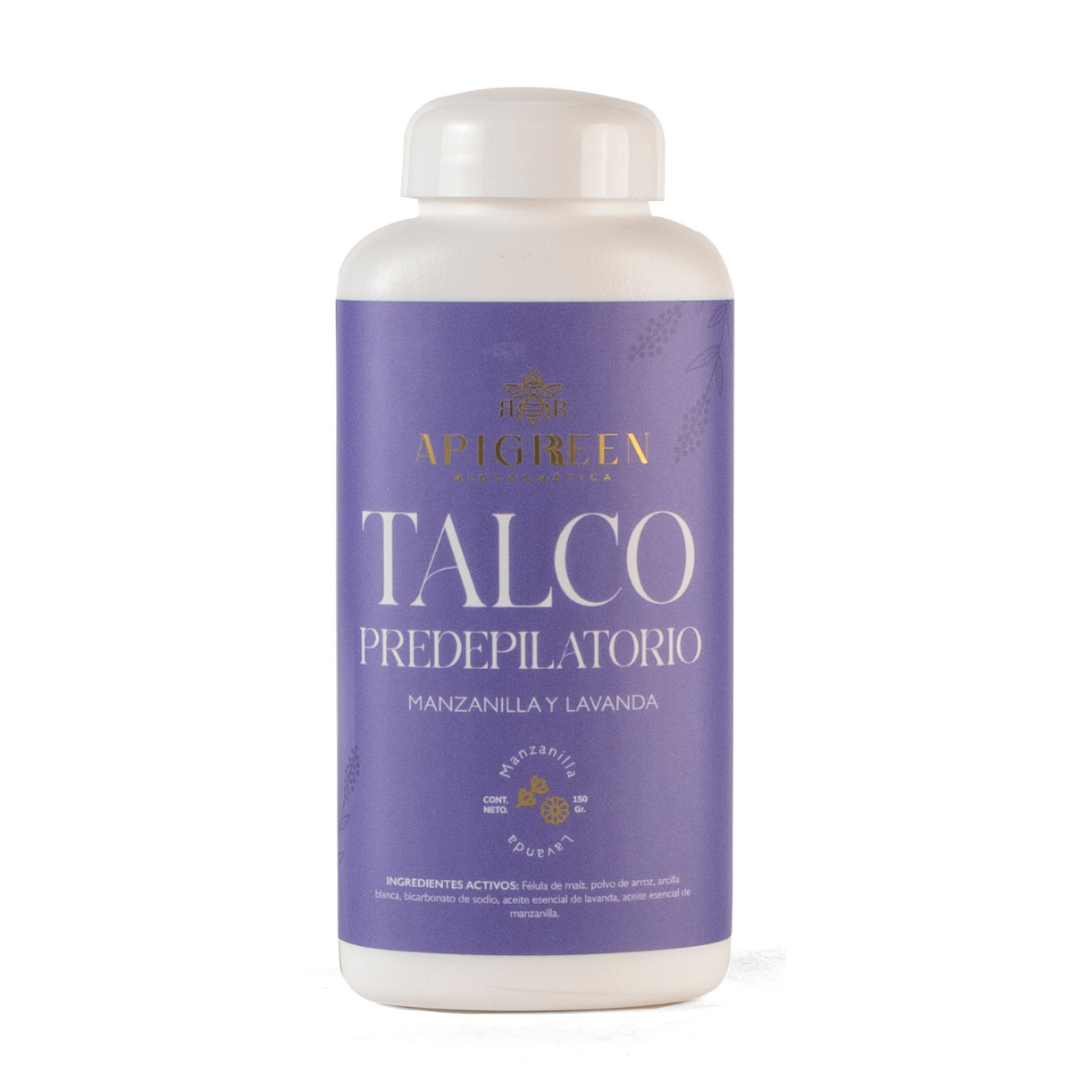 Talco Pre depilatorio de manzanilla y lavanda