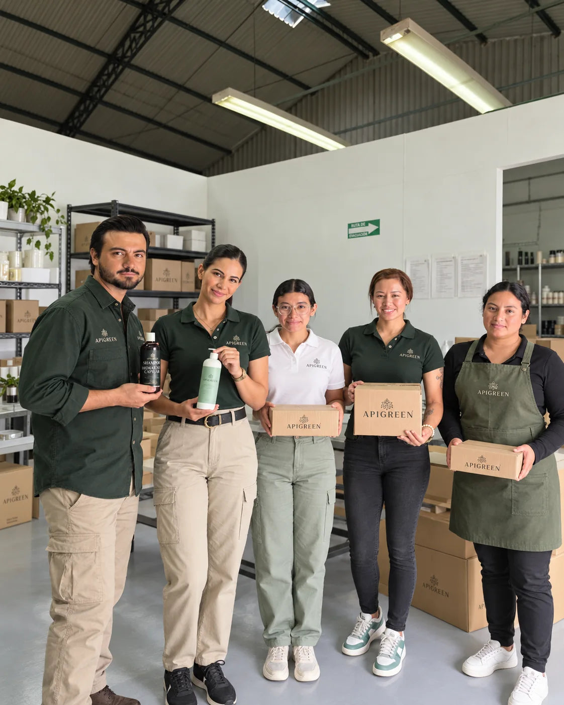 Equipo de Apigreen presentando productos y pedidos